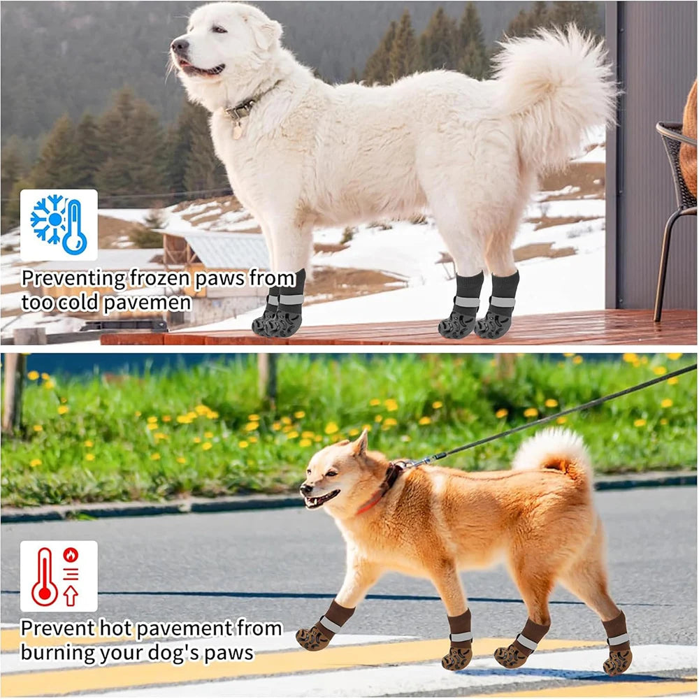 Anti-Slip Dog Socks to Prevent Licking Paws and Hardwood Floors Anti Slip