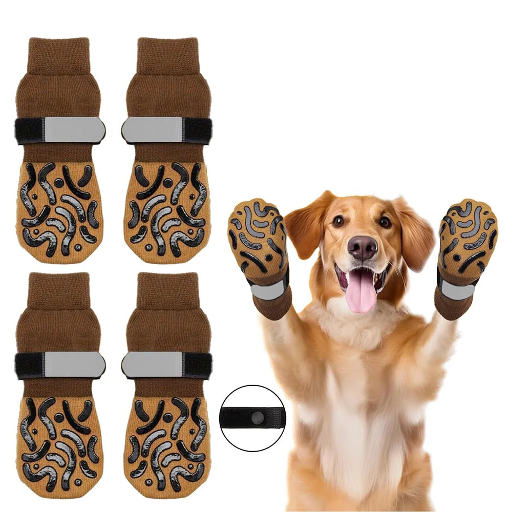 Anti-Slip Dog Socks to Prevent Licking Paws and Hardwood Floors Anti Slip