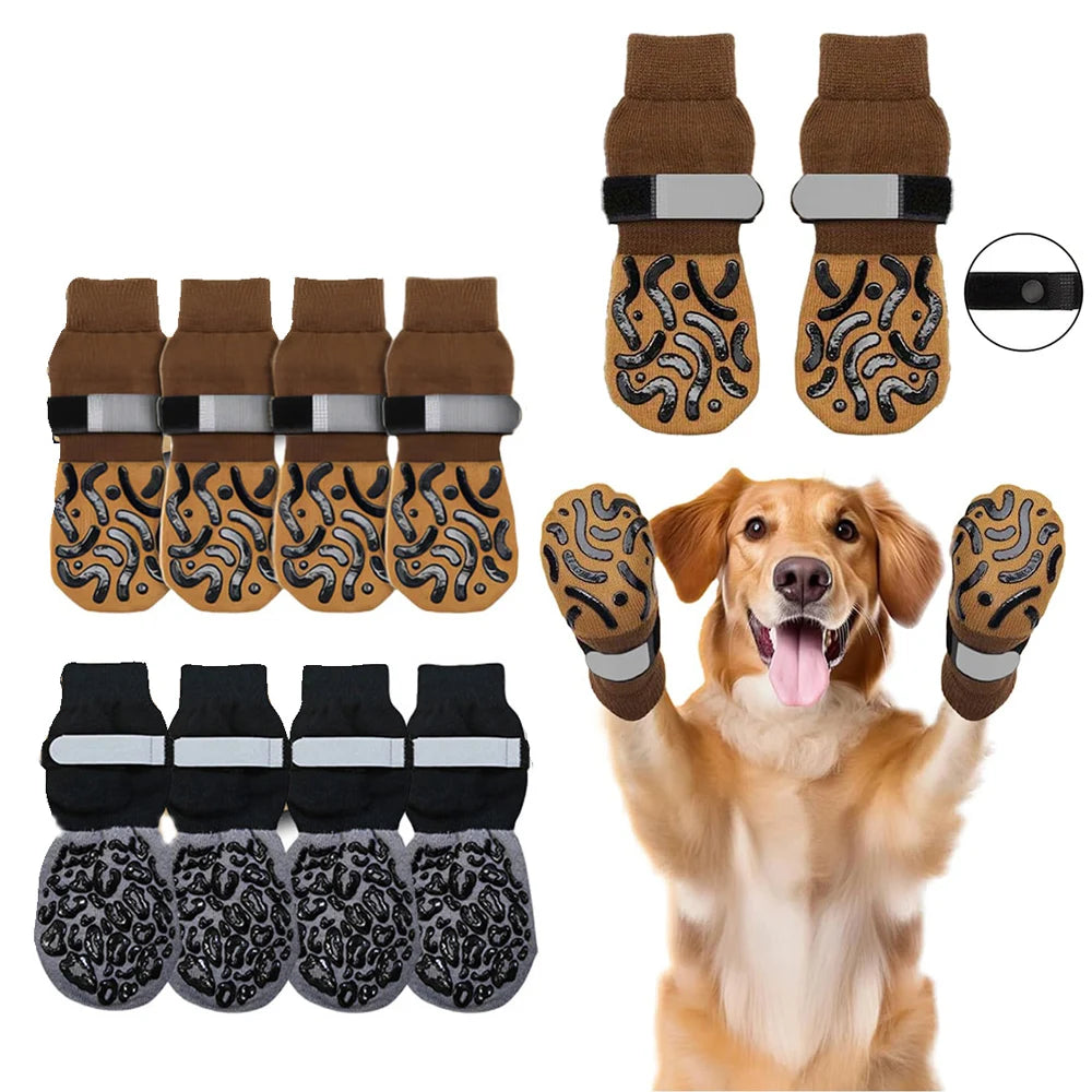 Anti-Slip Dog Socks to Prevent Licking Paws and Hardwood Floors Anti Slip